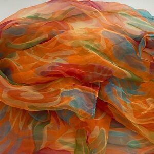 Vibrant Multicolor Sheer Scarf